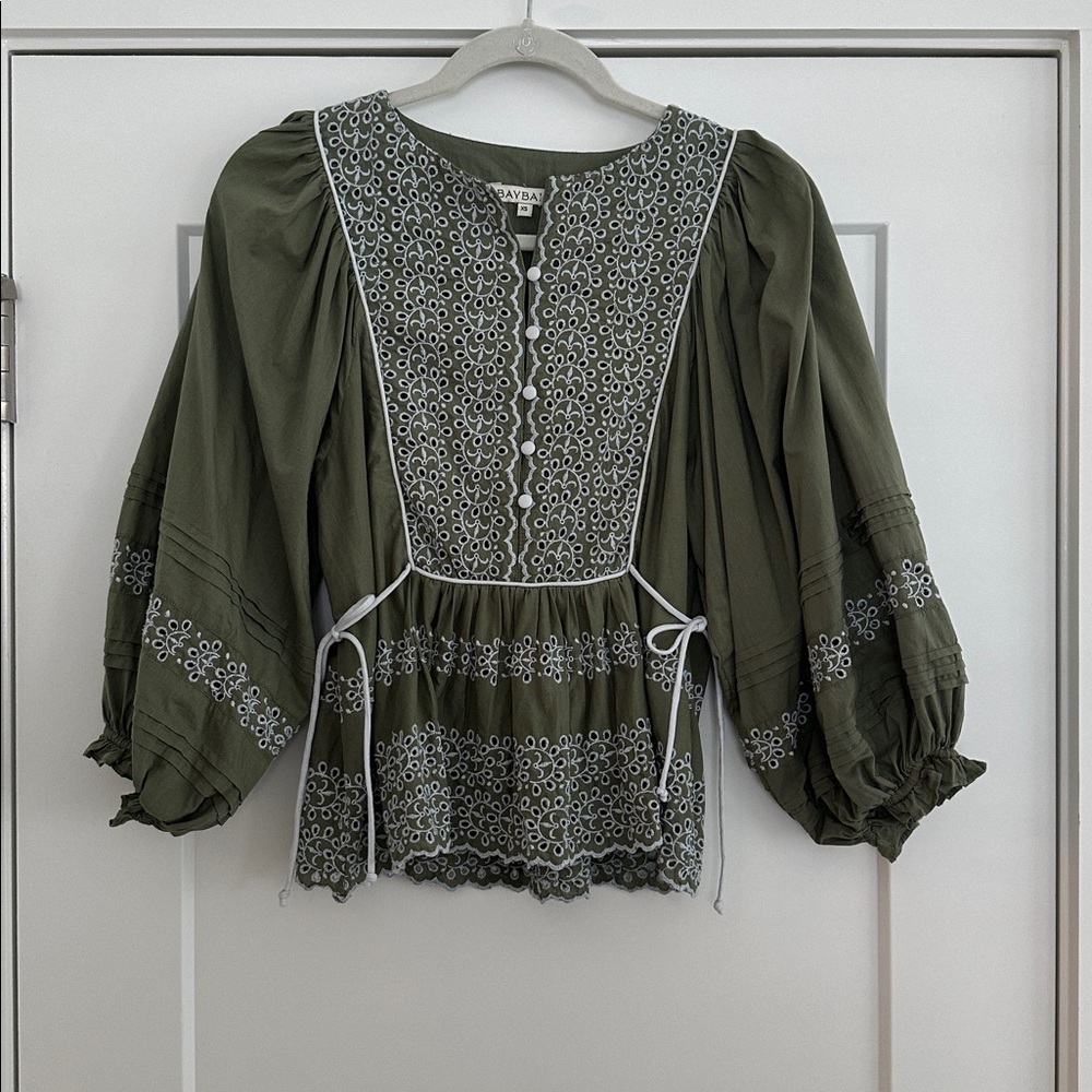 Baybala Mallie Top in Olive Green - Picture 3 of 7